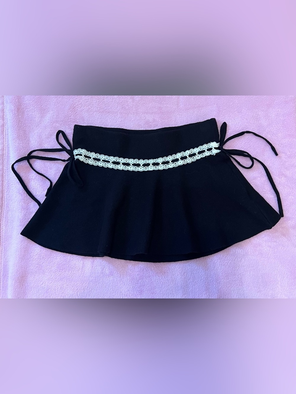 Edikted Black Knit Mini Skirt Size Small